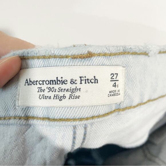 Abercrombie and Fitch The 90s Straight Ultra High Rise Jeans Women 27/4 - Picture 6 of 6